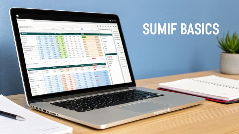 An Excel spreadsheet showing the SUMIF formula in action, calculating the total sales for the "North" region.