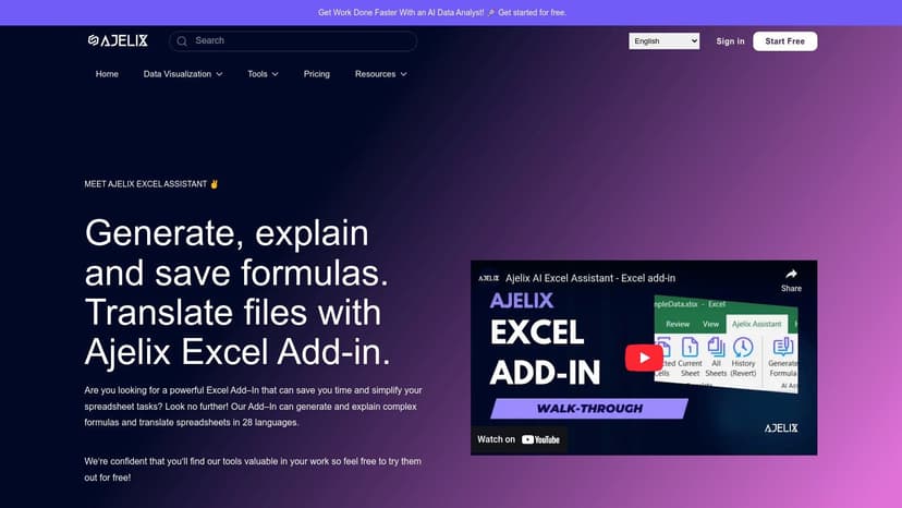 Ajelix Excel Add‑in