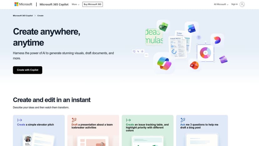 Microsoft Create (official Microsoft templates)