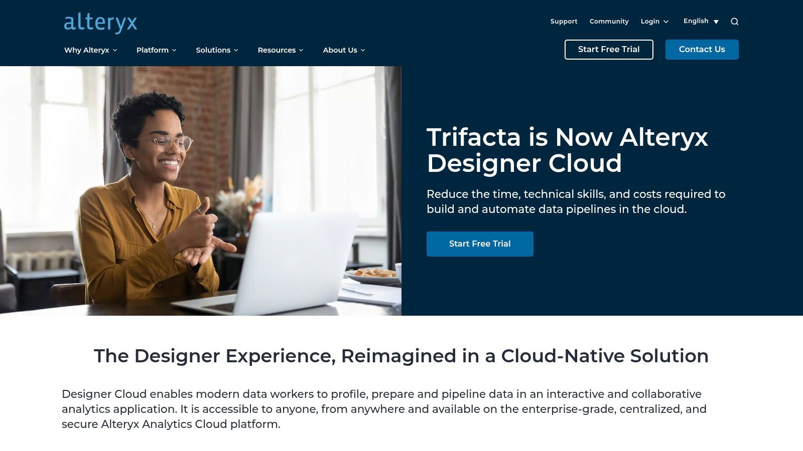 Alteryx Designer Cloud (formerly Trifacta) – Alteryx
