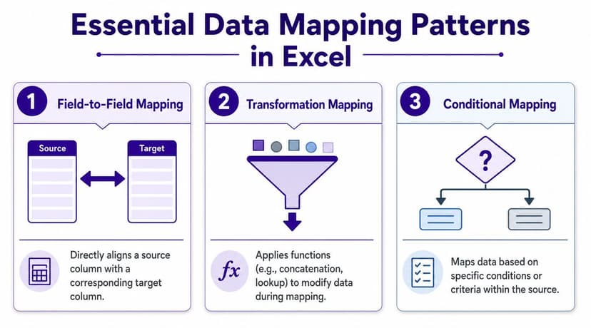 3 Common Data Mapping Patterns in Excel