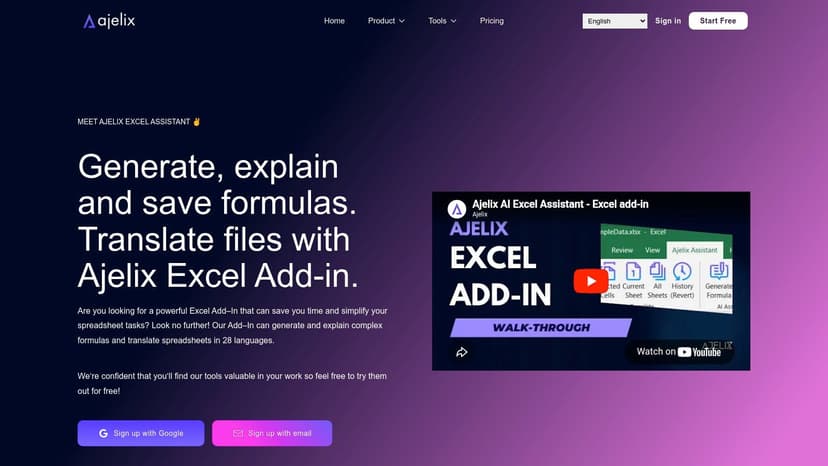 Ajelix Excel Add-in